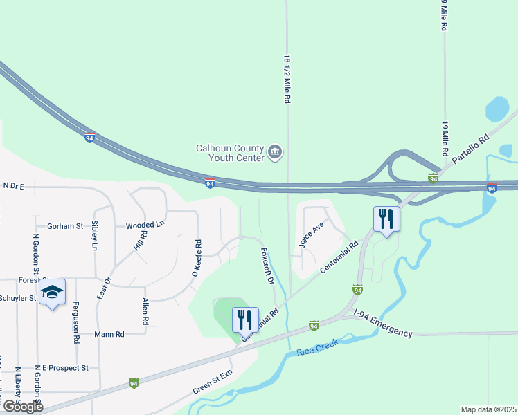 map of restaurants, bars, coffee shops, grocery stores, and more near 1216 Grove Court in Marshall