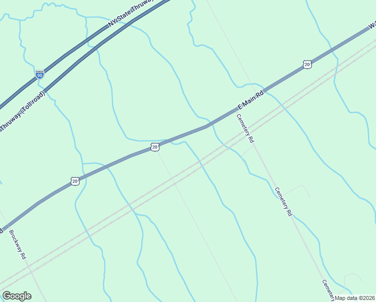 map of restaurants, bars, coffee shops, grocery stores, and more near 9495 East Main Road in Ripley