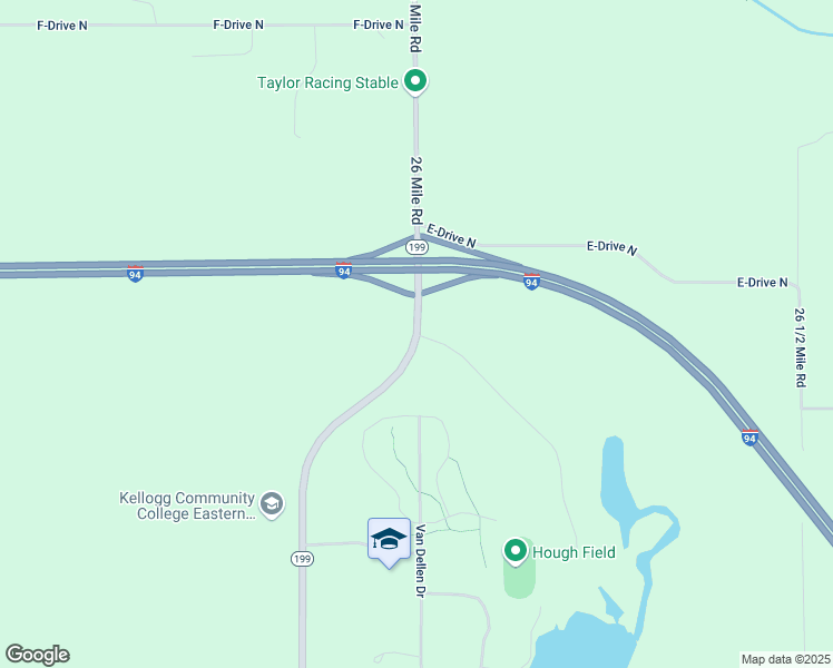 map of restaurants, bars, coffee shops, grocery stores, and more near 13725 26 Mile Road in Albion