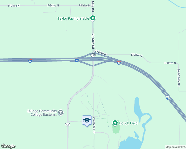 map of restaurants, bars, coffee shops, grocery stores, and more near 13725 26 Mile Road in Albion