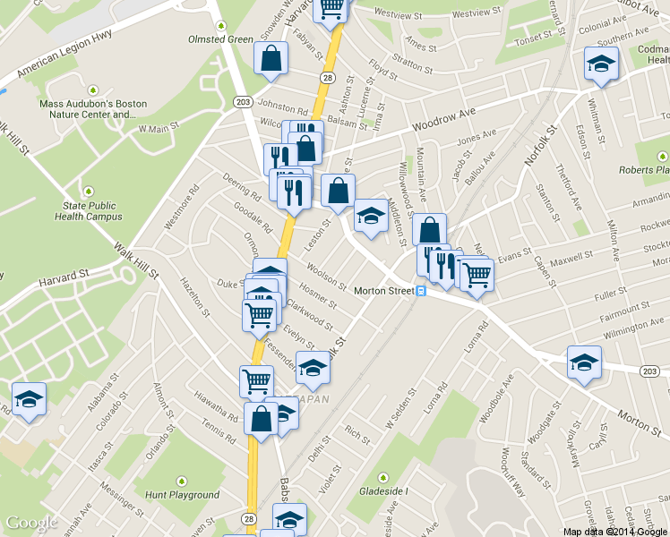 map of restaurants, bars, coffee shops, grocery stores, and more near 17 Sutton Street in Boston