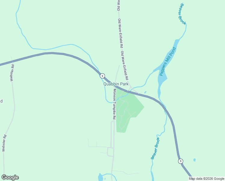 map of restaurants, bars, coffee shops, grocery stores, and more near 3 Monson Turnpike Road in Ware