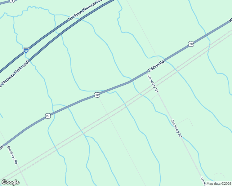 map of restaurants, bars, coffee shops, grocery stores, and more near 9495 East Main Road in Ripley
