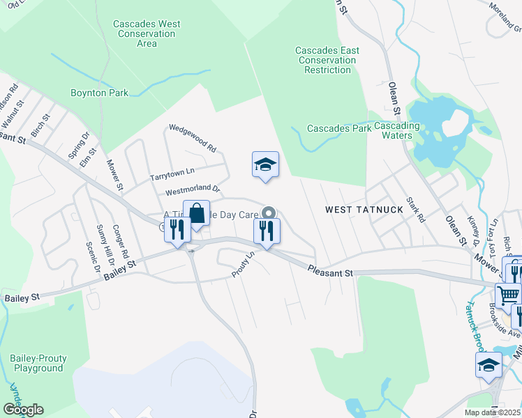 map of restaurants, bars, coffee shops, grocery stores, and more near 295 Mower Street in Worcester