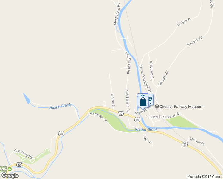 map of restaurants, bars, coffee shops, grocery stores, and more near 161 William Street in Chester