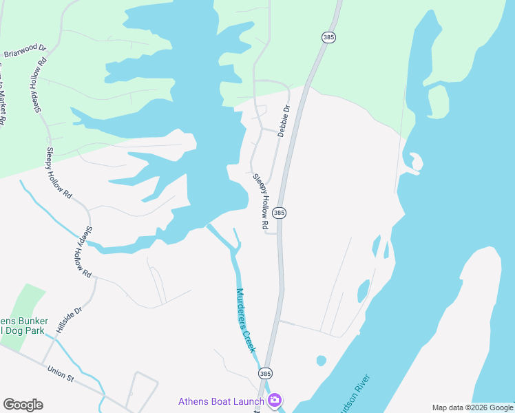 map of restaurants, bars, coffee shops, grocery stores, and more near 77 Sleepy Hollow Road in Athens