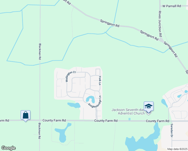 map of restaurants, bars, coffee shops, grocery stores, and more near 4138 Sir Michael Court in Jackson