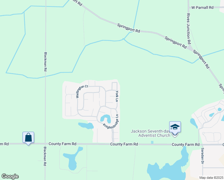 map of restaurants, bars, coffee shops, grocery stores, and more near 4287 Hanover in Jackson