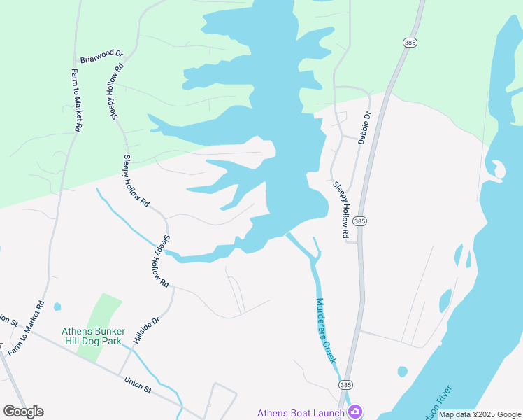 map of restaurants, bars, coffee shops, grocery stores, and more near 124 Fox Run in Athens