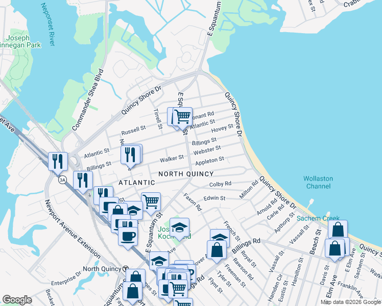 map of restaurants, bars, coffee shops, grocery stores, and more near in 