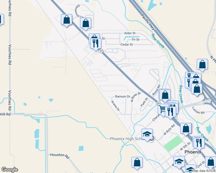 map of restaurants, bars, coffee shops, grocery stores, and more near 1104 Quail Lane in Phoenix