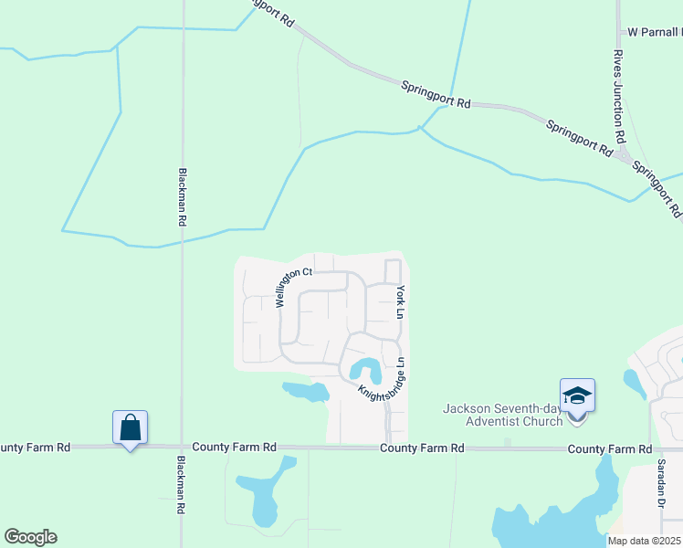 map of restaurants, bars, coffee shops, grocery stores, and more near 4168 Wellington in Jackson