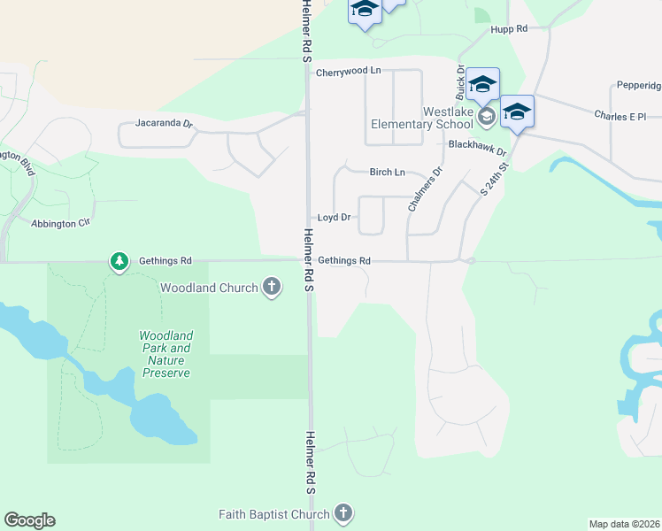 map of restaurants, bars, coffee shops, grocery stores, and more near 14420 Helmer Road South in Battle Creek