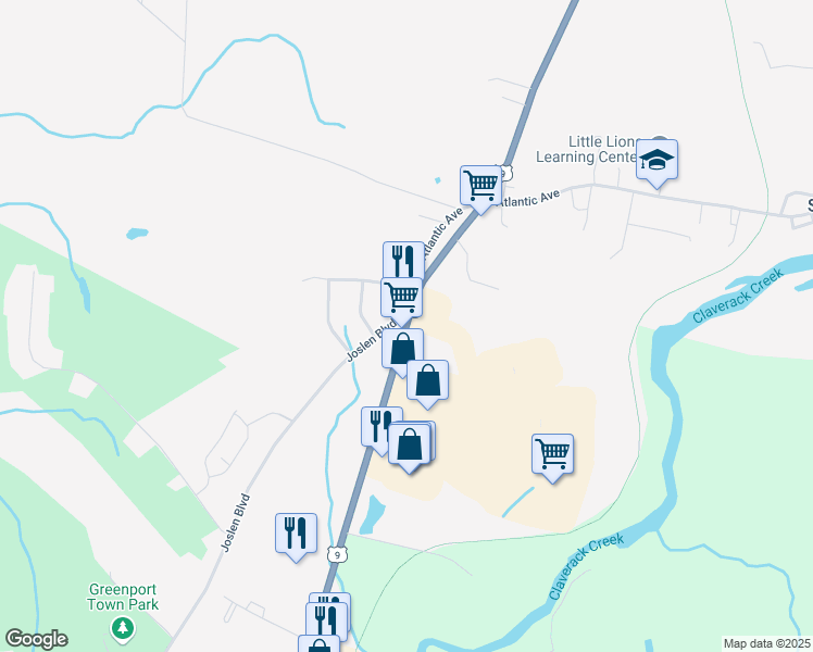 map of restaurants, bars, coffee shops, grocery stores, and more near 488 Fairview Avenue in Hudson