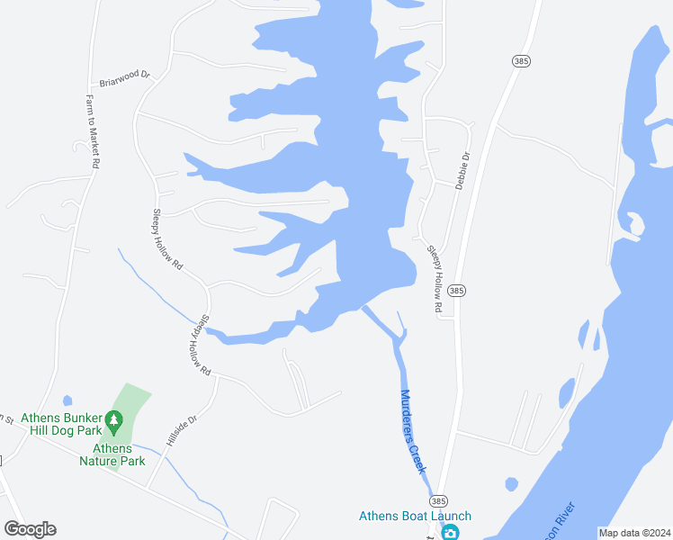 map of restaurants, bars, coffee shops, grocery stores, and more near 124 Fox Run in Athens