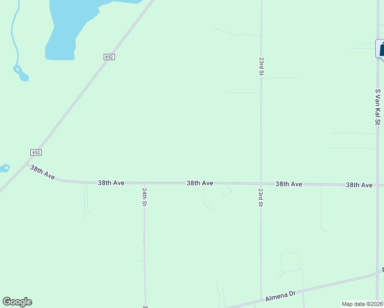 map of restaurants, bars, coffee shops, grocery stores, and more near 23620 38th Avenue in Mattawan