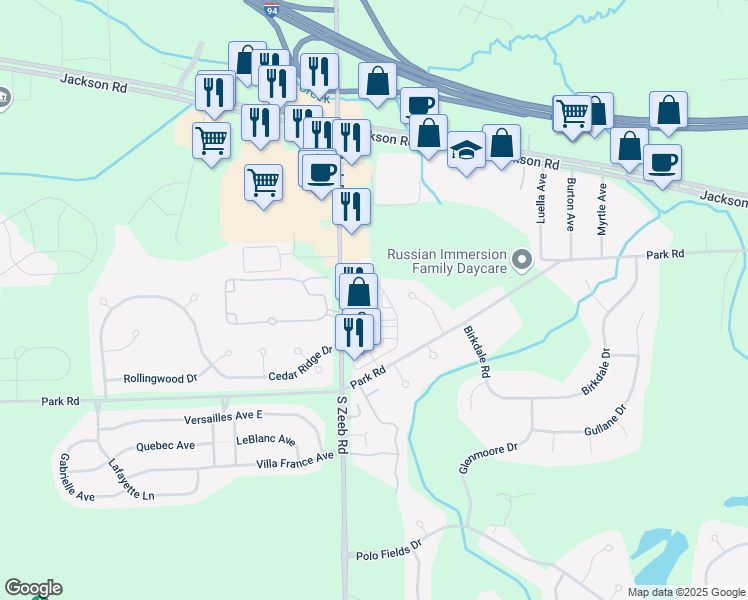 map of restaurants, bars, coffee shops, grocery stores, and more near 229 Scio Village Court in Ann Arbor