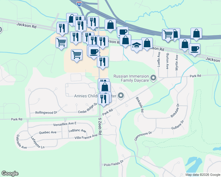 map of restaurants, bars, coffee shops, grocery stores, and more near 229 Scio Village Court in Ann Arbor