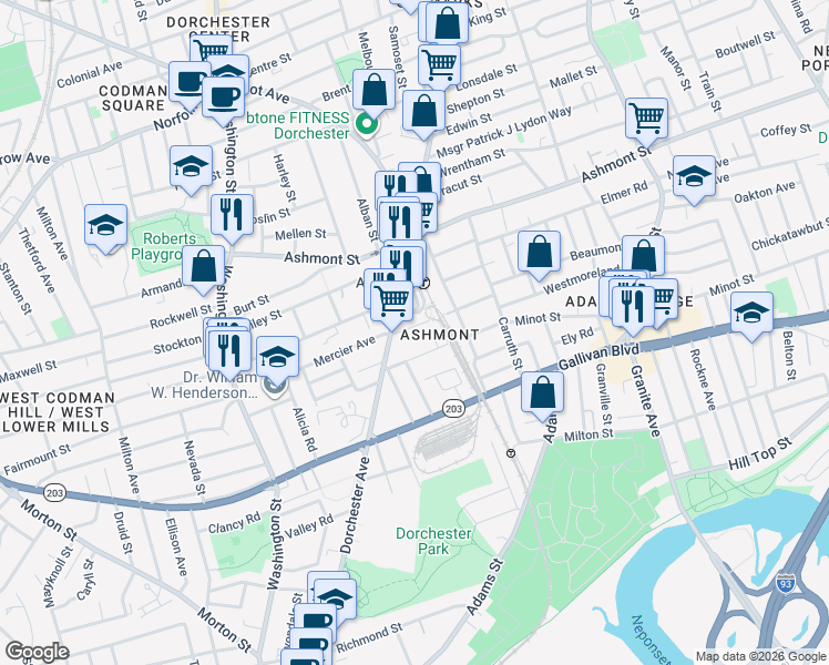 map of restaurants, bars, coffee shops, grocery stores, and more near 14 Beale Street in Boston