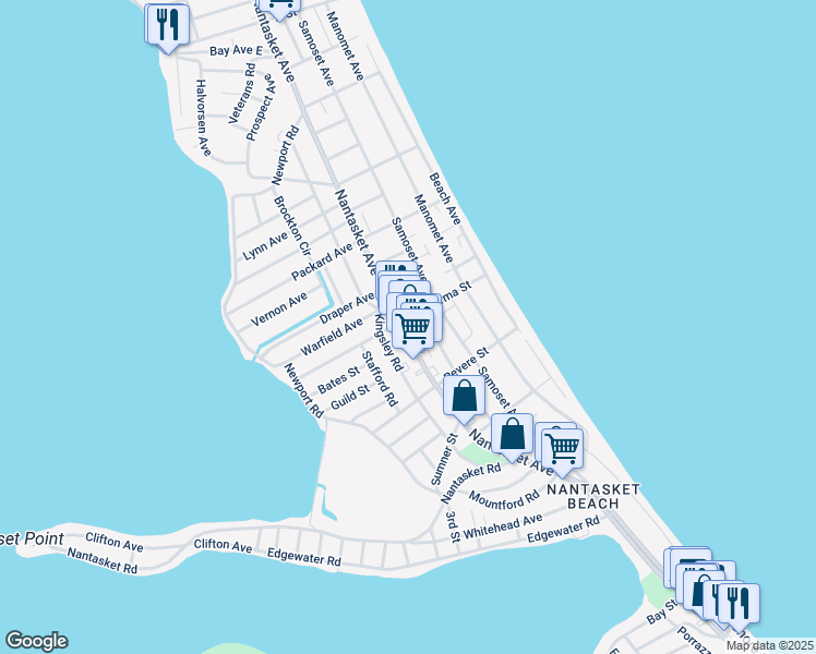 map of restaurants, bars, coffee shops, grocery stores, and more near 126r Kenberma Street in Hull