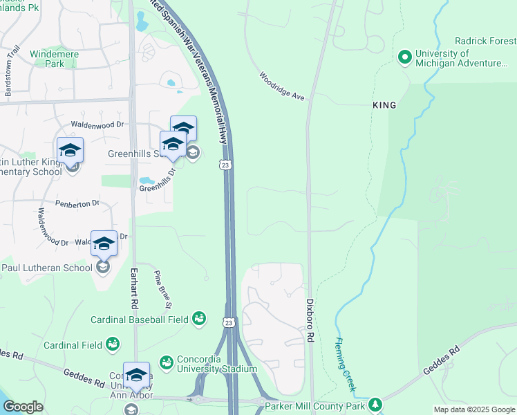 map of restaurants, bars, coffee shops, grocery stores, and more near 789 North Dixboro Road in Ann Arbor