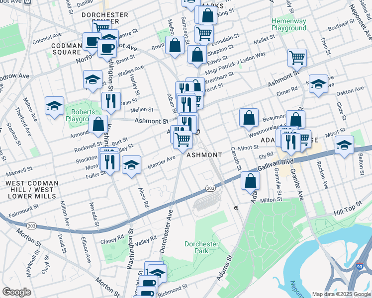 map of restaurants, bars, coffee shops, grocery stores, and more near 14 Beale Street in Boston