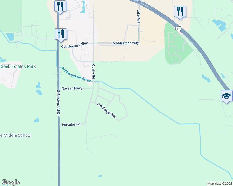 map of restaurants, bars, coffee shops, grocery stores, and more near 1503 Cord Grass Trail in Woodstock
