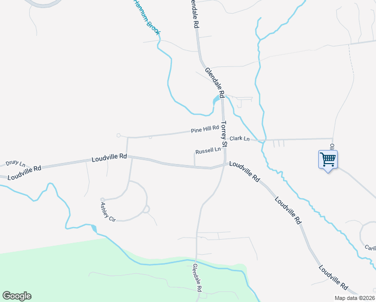 map of restaurants, bars, coffee shops, grocery stores, and more near 6 Russell Lane in Easthampton