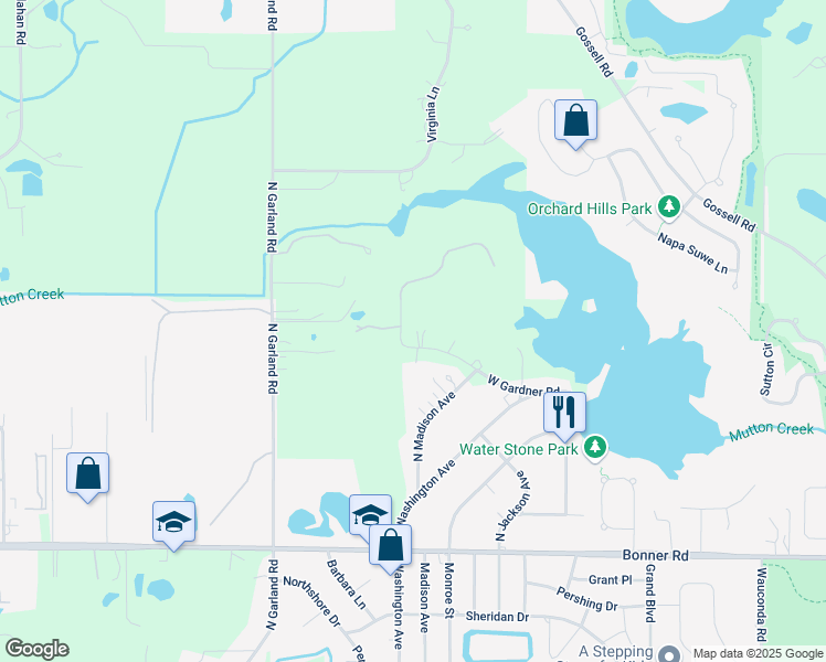 map of restaurants, bars, coffee shops, grocery stores, and more near 25480 West Gardner Road in Wauconda