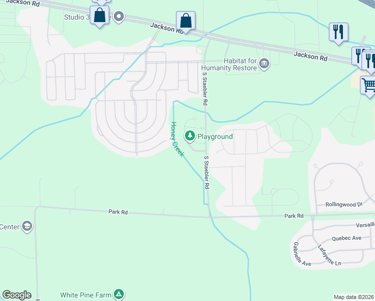 map of restaurants, bars, coffee shops, grocery stores, and more near 392 Sedgewood Lane in Ann Arbor