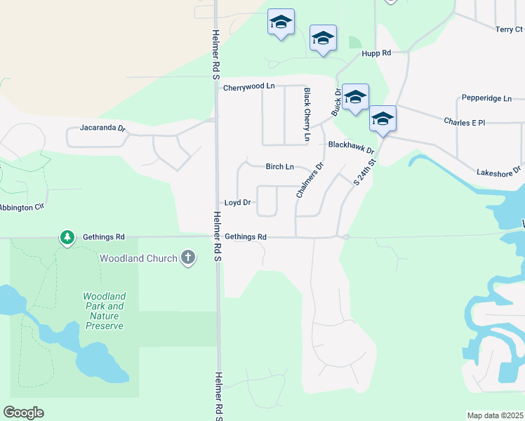 map of restaurants, bars, coffee shops, grocery stores, and more near 171 Sherwood Drive in Battle Creek