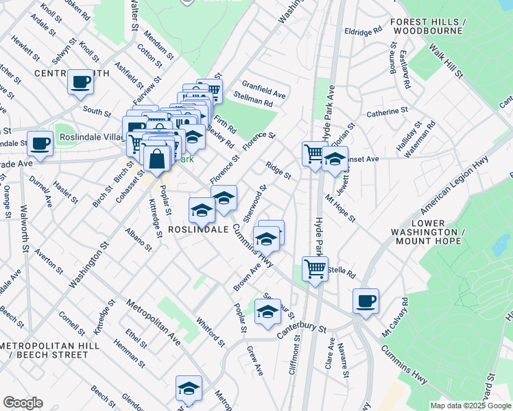 map of restaurants, bars, coffee shops, grocery stores, and more near 37 Prospect Avenue in Boston