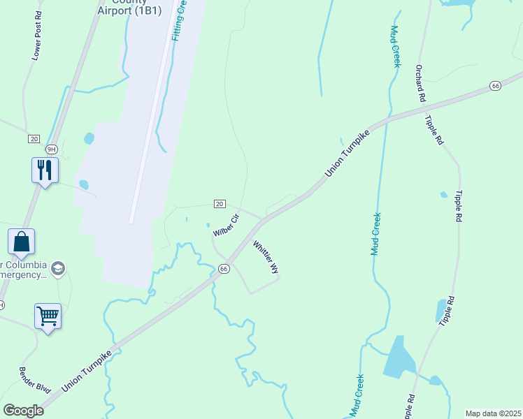 map of restaurants, bars, coffee shops, grocery stores, and more near 1092 New York 66 in Ghent