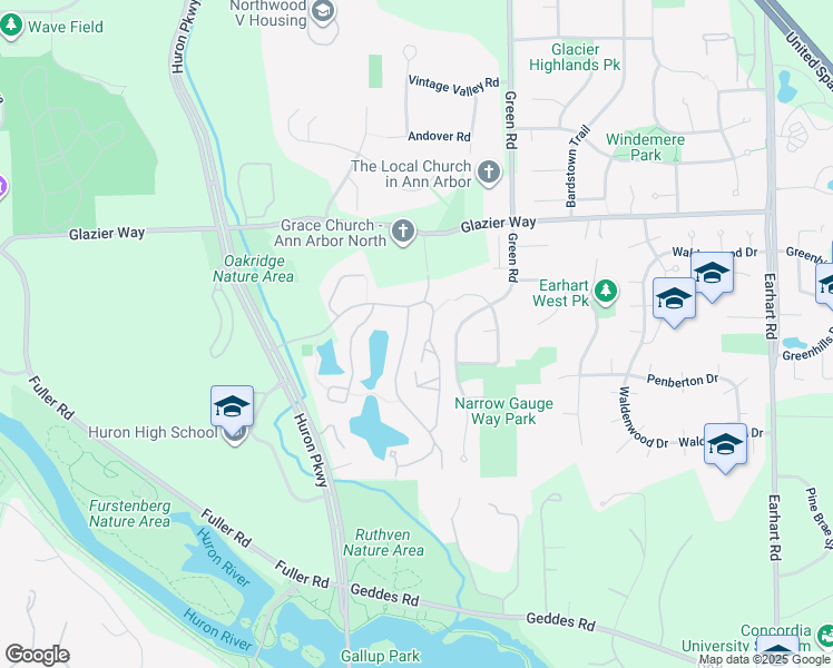 map of restaurants, bars, coffee shops, grocery stores, and more near 791 Skynob Court in Ann Arbor