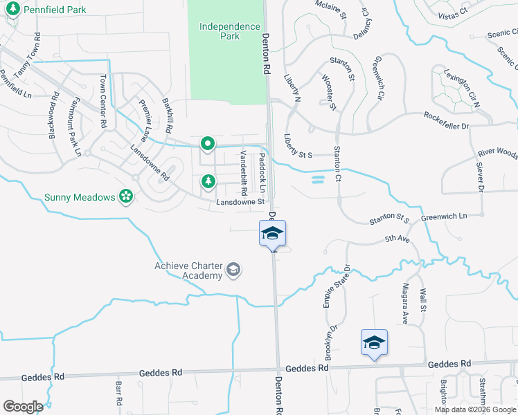 map of restaurants, bars, coffee shops, grocery stores, and more near 49761 Courtyard Lane in Canton