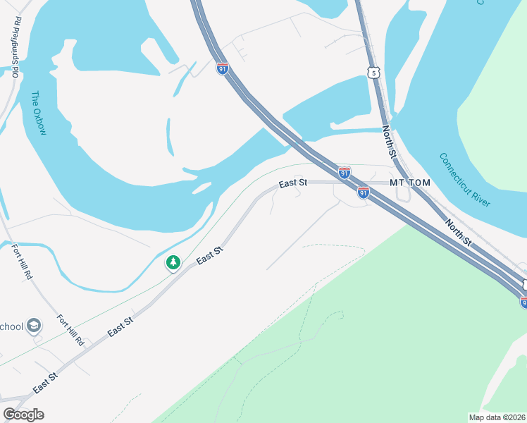 map of restaurants, bars, coffee shops, grocery stores, and more near 90 East Street in Easthampton