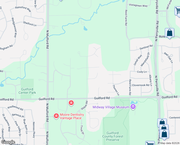 map of restaurants, bars, coffee shops, grocery stores, and more near 6402 Shiloh Close in Rockford
