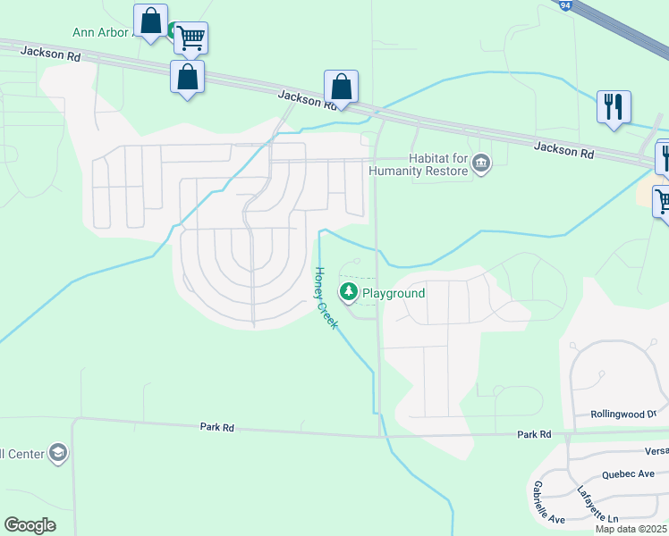 map of restaurants, bars, coffee shops, grocery stores, and more near 332 Sedgewood Lane in Ann Arbor
