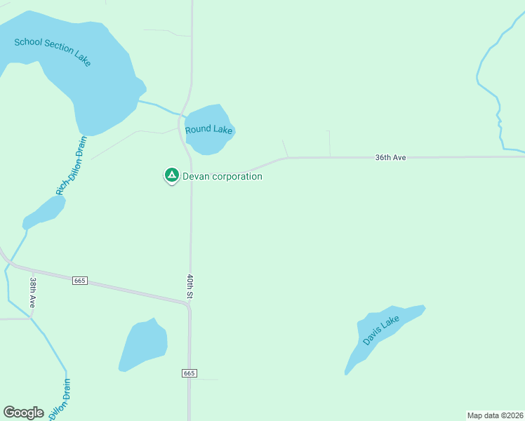 map of restaurants, bars, coffee shops, grocery stores, and more near 36283 40th Street in Paw Paw