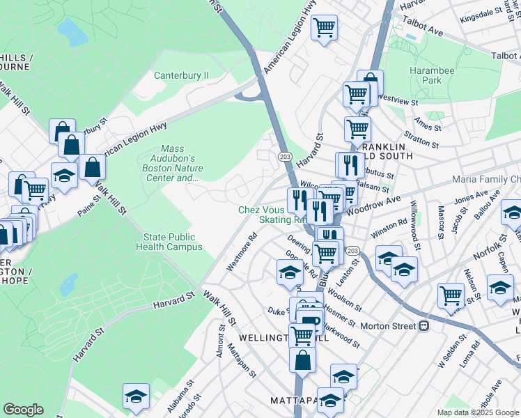 map of restaurants, bars, coffee shops, grocery stores, and more near 536 Harvard Street in Boston