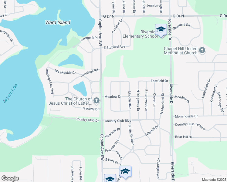 map of restaurants, bars, coffee shops, grocery stores, and more near 333 Briarwood Lane in Battle Creek