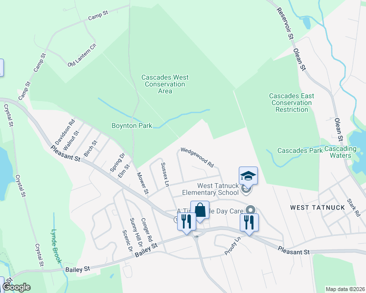 map of restaurants, bars, coffee shops, grocery stores, and more near 100 Wedgewood Road in Worcester