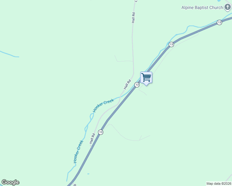 map of restaurants, bars, coffee shops, grocery stores, and more near 1189 Hall Road in Cayuta