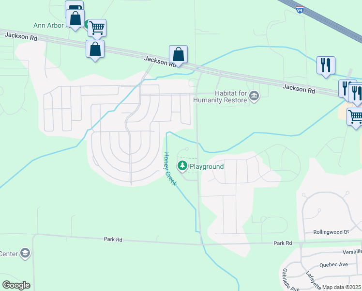 map of restaurants, bars, coffee shops, grocery stores, and more near 308 Sedgewood Lane in Ann Arbor