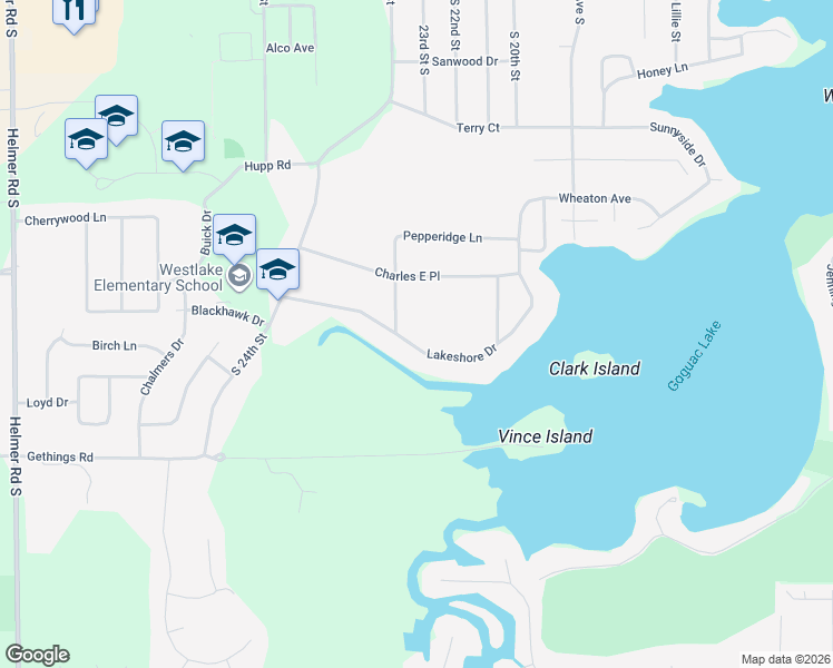 map of restaurants, bars, coffee shops, grocery stores, and more near 316 Lakeshore Drive in Battle Creek