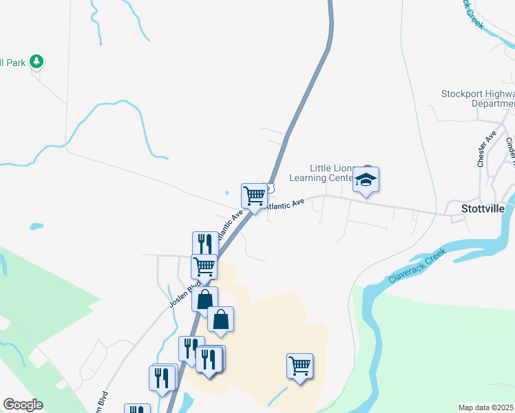 map of restaurants, bars, coffee shops, grocery stores, and more near 2266 County Road 20 in Hudson