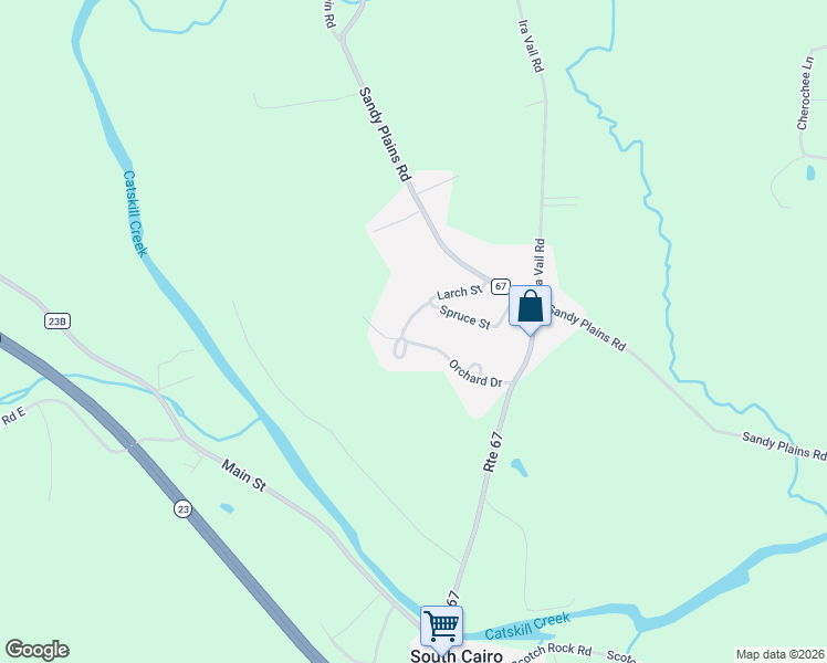 map of restaurants, bars, coffee shops, grocery stores, and more near Larch Dr in Leeds