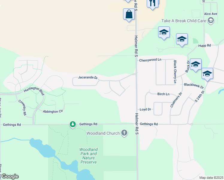 map of restaurants, bars, coffee shops, grocery stores, and more near 149 Barbadoes Trail in Battle Creek