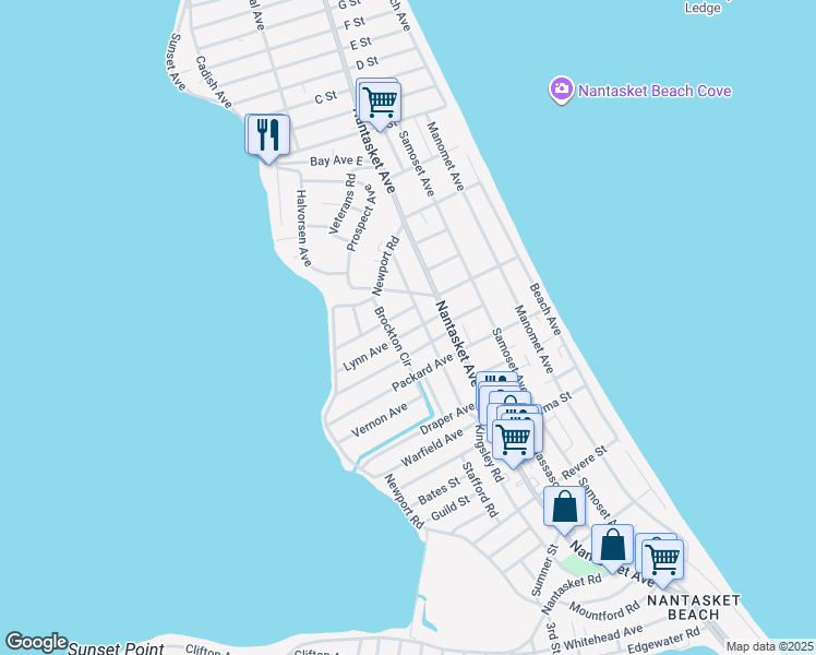 map of restaurants, bars, coffee shops, grocery stores, and more near 81 Lynn Avenue in Hull