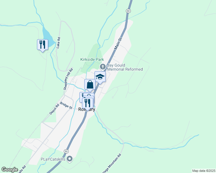map of restaurants, bars, coffee shops, grocery stores, and more near 70 Lake St in Roxbury